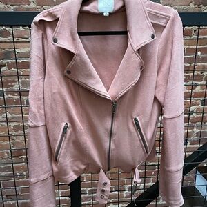 GF Collection Blush Faux Suede Jacket
